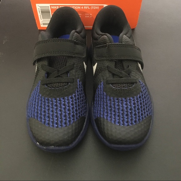 NWB Nike Revolution Black Blue toddler Sneaker 10C - Picture 7 of 14